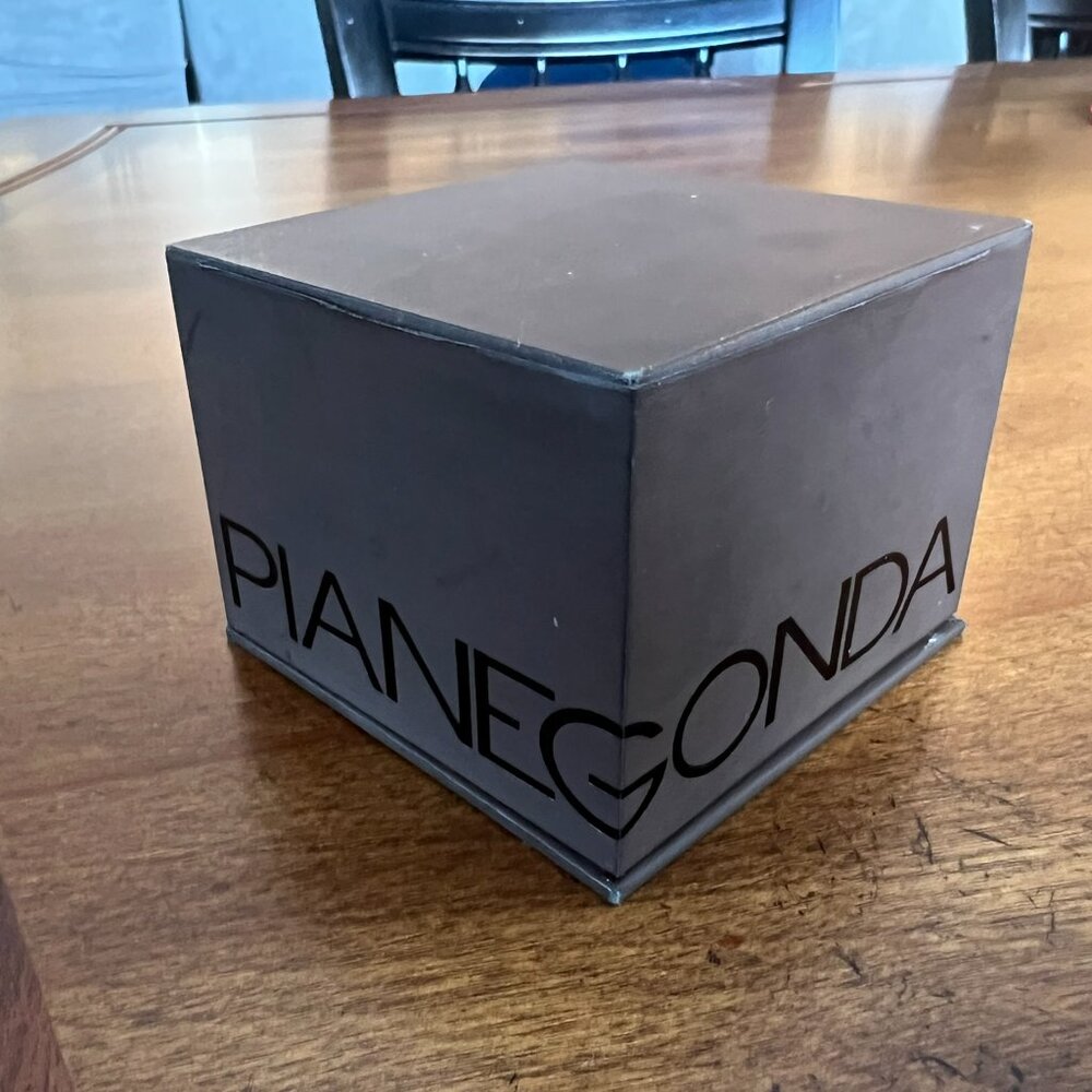 PIANEGONDA Earrings Sterling Chain Drop with Gold Dangle - Picture 2 of 6